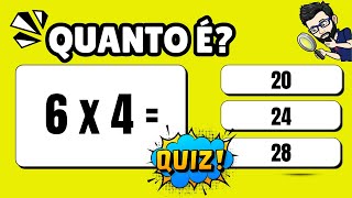 ⭐ QUIZ DA TABUADA DE MULTIPLICAÇÃO 40 PERGUNTAS VC CONSEGUE [upl. by Atnahsal]