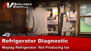 Maytag Refrigerator Repair  Not Producing Ice  Ice Maker [upl. by Lahcim]