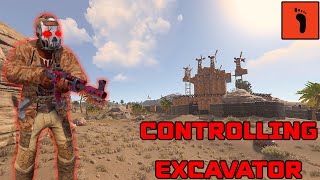 How NBG CONTROLLED EXCAVATOR on a 600 POP SERVER Rust Movie [upl. by Idnac]