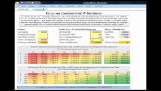 ExcelBeispiel fürs Bildungscontrolling  Gewinn VerlustKalkulation von Weiterbildungen [upl. by Klemm161]