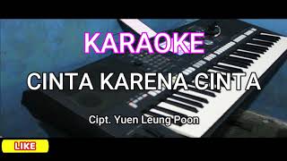 KARAOKE  CINTA KARENA CINTA  因為愛所以愛 國 Judika Full Lirik HD [upl. by Nikaniki]