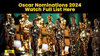 Oscar 2024 Oppenheimer And Barbie Lead Nomination List Check Full List Here  96th Academy Awards [upl. by Cirdor]