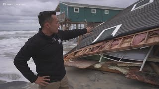 Home collapsed into the ocean in Rodanthe 11th since 2020 [upl. by Yticilef]