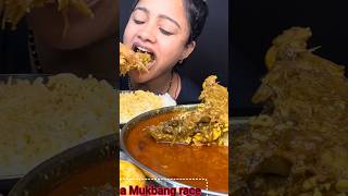 Eating mutton Curry Eggs Curry Rice Salad asmrsounds mukbang food shortsvideo [upl. by Enomes899]