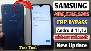 Samsung A10sA20sA30s Bypass Google Account  Samsung A10S Frp Bypass 2024 Android 11 [upl. by Ynffit]