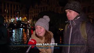 Le sapin de Noël est arrivé sur la GrandPlace de Bruxelles [upl. by Haidabej]