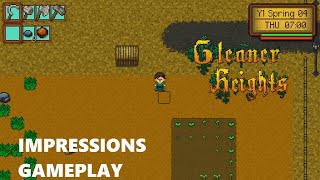 Gleaner Heights  Farming Sim Impressions Gameplay [upl. by Ceciley]