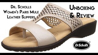 Dr Scholls Womens Paris Mule Leather Slippers  Quick Unboxing amp Review  HindiUrdu [upl. by Yhtir]