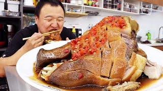 Roast Pig Head With Super Hot Chili  Classic Spicy Pork Recipe  Mukbang Eating Challenge [upl. by Perrine]