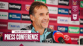 Julen Lopetegui Press Conference  West Ham v Ipswich Town [upl. by Eenahpets]