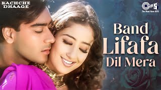 Band Lifafa Dil Mera  Kachche Dhaage  Ajay Devgn Manisha Koirala Lata MangeshkarKumar Sanu 90s [upl. by Arelc518]