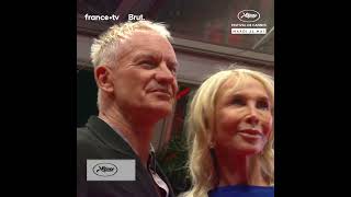 Sting et Trudie Styler en bas des marches du Festival de Cannes 2024 [upl. by Alexi630]