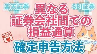 異なる証券会社間での損益通算の確定申告方法 [upl. by Adalheid162]