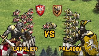 Cavalier Poles vs Paladin Teutons  Which one is better against each other  AoE II DE [upl. by Kirst]