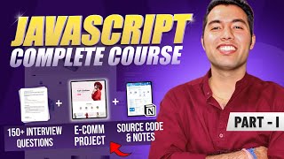 JavaScript Full Course Tutorial for Beginners in Hindi🔥Free Notes with 10 Projects  P1 [upl. by Elsinore]