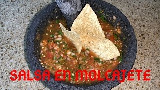 THE BEST SALSA EN MOLCAJETE [upl. by Sheilah]