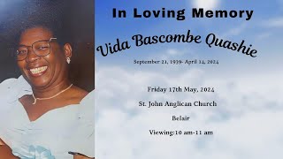 Celebrating the life Of Vida Bascombe Quashie [upl. by Ibed20]