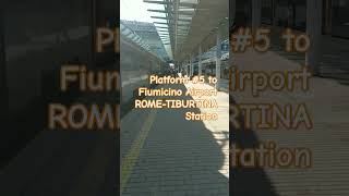 Going to Airport RomeFiumicino from Rome TIBURTINA station trenitalia [upl. by Peisch]