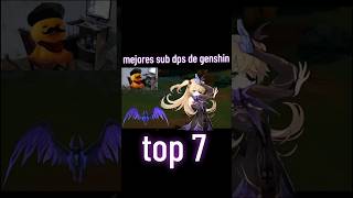 Top7 Fischl mejores sub dps de genshin impact genshinimpact fischl [upl. by Adekan881]