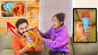 നോംബിന് FAKE ICE CREAM PRANK ON DUDY 😂 UNBOXINGDUDE l [upl. by Erdah88]