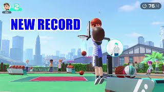 Nintendo Switch Sports  Basketball  ThreePoint Challenge NEW RECORD [upl. by Philbo]