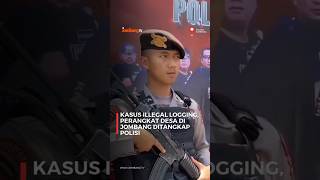 Polres Jombang mengamankan oknum perangkat Desa yang diduga melakukan ilegal logging [upl. by Ehcram]