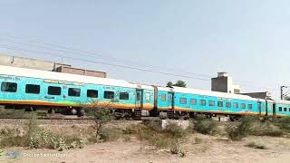 Train 20973 Firojpur Rameshwaram AC Humsafar superfast Departs Nohar 😊😍 [upl. by Gnanmas]