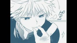 Pocky game w Killua before Halloween Killua x Listener kissing flirty [upl. by Ymmat]