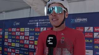 Erik Fetter  Interview at the start  UEC Championships LimbourgFlanders 2024 [upl. by Gratiana13]