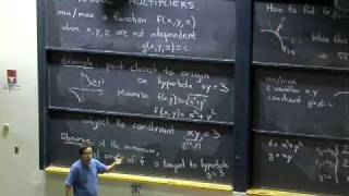 Lec 13 Lagrange multipliers  MIT 1802 Multivariable Calculus Fall 2007 [upl. by Odlaniger76]