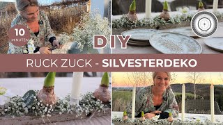 DIY  Die SCHÖNSTE SILVESTERTischdeko in 10 Minuten  HALTBAR amp NATÜRLICH [upl. by Etnahsa740]