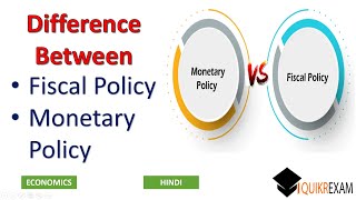 Difference Between Fiscal Policy and Monetary Policy in Hindi [upl. by Trofmoc]