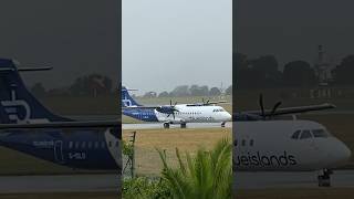 Amazing Turboprop Sound 😍ATR72500 GISLO at Jersey atr72 [upl. by Oahc593]