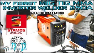 Unboxing My New STAMOS 250A MIG MAG MMA Inverter Welder From GERMANY [upl. by Remington]