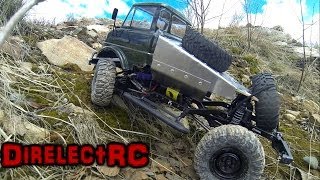 RC Axial SCX10 with a Tamiya Unimog body  DirelectRC [upl. by Bolan]