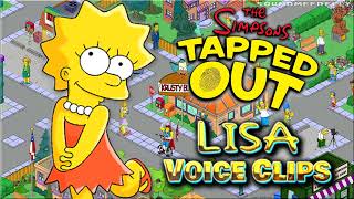 All Lisa Simpson Voice Clips • The Simpsons Tapped Out • All Voice Lines 2012 Nancy Cartwright [upl. by Yks108]