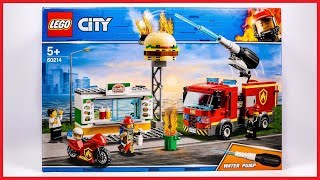 LEGO 60214 City Fire Burger Bar Rescue Speed Build [upl. by Varick453]