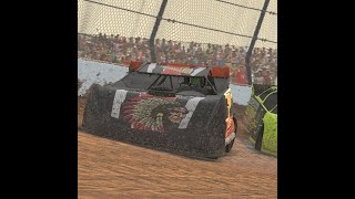 Pro Late Model Eldora Iracing crazy top 4 racing [upl. by Enaxor]