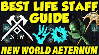 BEST LIFE STAFF GUIDE FOR NEW WORLD AETERNUM How To Healer Class In New World [upl. by Mccollum900]