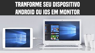 Como usar Smartphone ou tablet como monitor  DICAS DE APPs [upl. by Borlow]