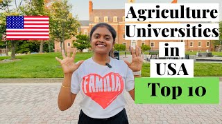 Top 10 Agriculture Universities in USA  2022  Graduate STUDENT  Indian [upl. by Jaal]