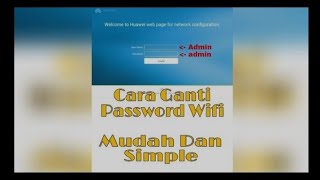 Cara Ganti Password Wifi Modem Huawei hg8245h5 mudah [upl. by Kelcy]