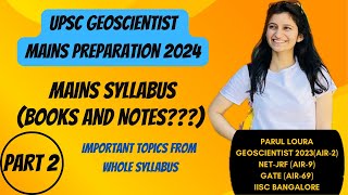 Part2BooksampnotesMainsSyllabusImportanttopicsGeoscientist2024ChemistryUPSC [upl. by Atinel]