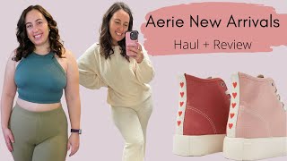 Aerie New Arrivals Haul  Real Me Leggings Flares Matching Sets and More [upl. by Gereld]