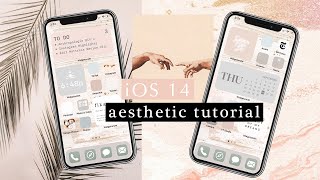 HOW TO iOS 14 aesthetic tutorial easy stepbystep guide Customize Widgets Shortcuts amp App Covers [upl. by Hyatt255]