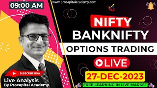 27 December Live Trading  Nifty Banknifty Live Options Trading  Nifty 50 Live nifty50 live [upl. by Dorweiler191]