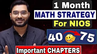 Nios Preparation Math Important Chapters New Syllabus  Nios Clsss 12 Science amp Commerce Stream 2024 [upl. by Yreffej]