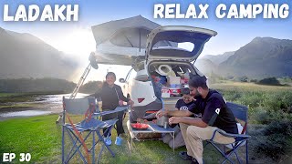 A Relax Camping spot in Ladakh to chill  Hunder ⎜car camping ⎜Group camping⎜Pahaddiprindey [upl. by Aihgn]