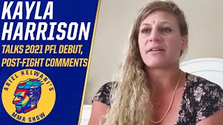 Kayla Harrison reacts to Dana Whites comments says shell be the GOAT  Ariel Helwanis MMA Show [upl. by Musetta]