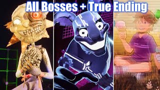 FNAF Security Breach Ruin DLC  All Boss Fights amp True Ending [upl. by Blackstock64]